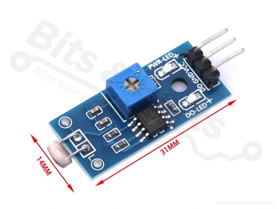 Lichtsensor LDR met LM393